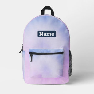 Customisable custom name Pastel Tie Dye Backpack