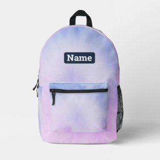 Customisable custom name Pastel Tie Dye Backpack