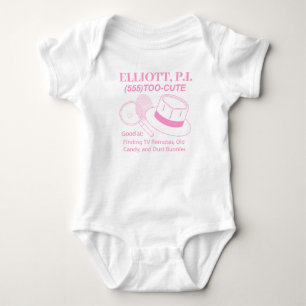 Customisable Cute Baby P.I. Bodysuit