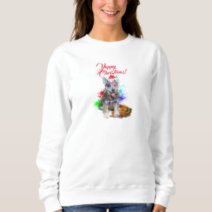 Customisable Cute Blue Heeler Dog Yappy Christmas Sweatshirt