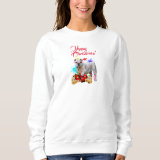 Customisable Cute British Bulldog Yappy Christmas Sweatshirt
