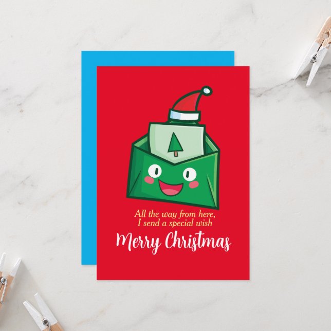 Customisable Cute Christmas Letter Invitation (Front/Back In Situ)