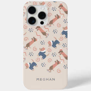 Customisable Cute Dachshund & Terrier iPhone 15 Pro Max Case