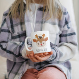 Customisable Cute Deer Personalised Christmas Mug
