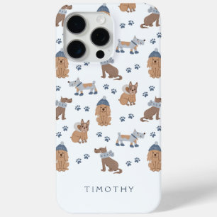 Customisable Cute Frenchie Terrier Retriever Dogs iPhone 15 Pro Max Case