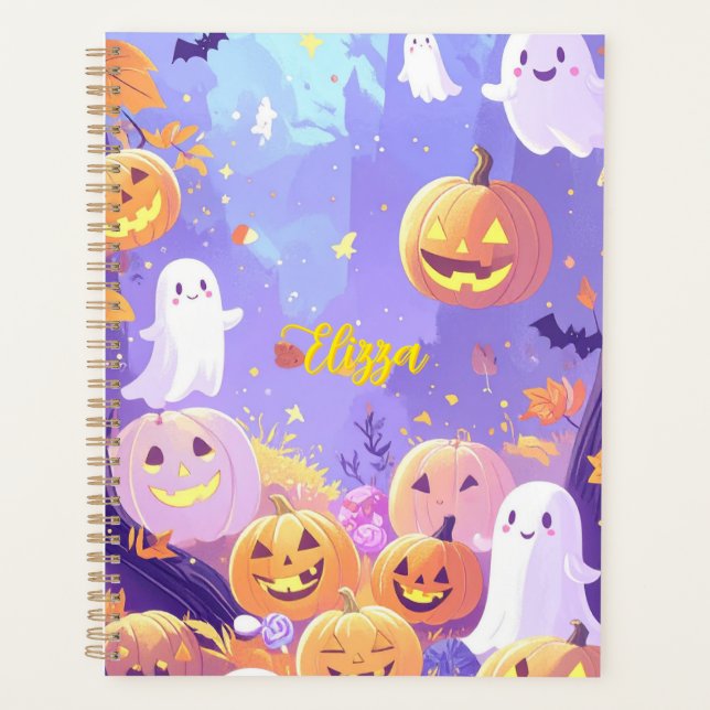 Customisable Cute Halloween  Planner (Front)