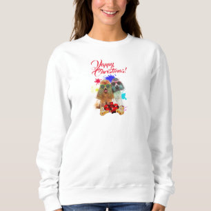 Customisable Cute Poodle Dog Yappy Christmas Sweatshirt