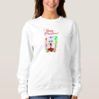 Customisable Cute Samoyed Dog Yappy Christmas