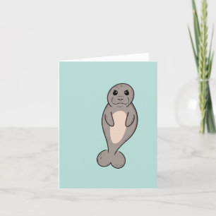 Customisable Cute Seal Holiday Card