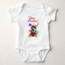 Customisable Cute Siberian Husky Yappy Christmas