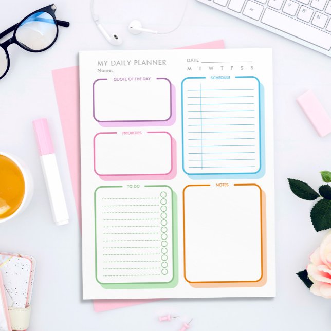Customisable Cute Simple Undated Daily Planner Notepad (Creator Uploaded)