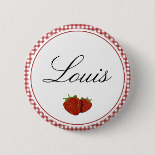 Customisable Cute Strawberry 6 Cm Round Badge