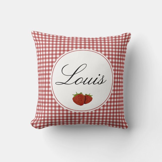 Customisable Cute Strawberry Cushion (Front)