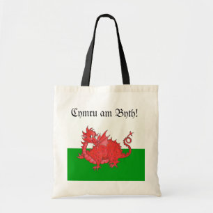 Customisable Cute Welsh Red Dragon Tote Bag