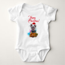 Customisable Cute Yorkie Dog Yappy Christmas