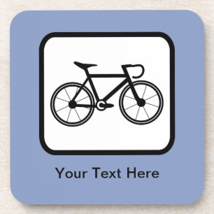 Customisable Cyclist Logo Coaster