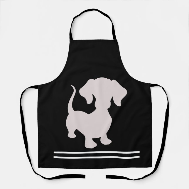 Customisable Dachshund Art Kitchen Chef Aprons (Front)