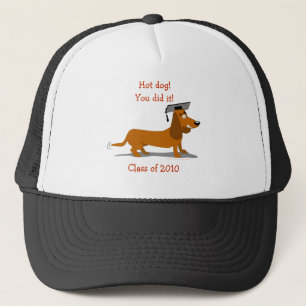 Customisable Dachshund Dog Graduation Template Trucker Hat
