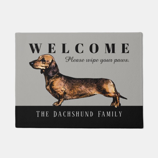 Customisable Dachshund Doormat (Front)