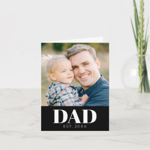 Customisable Dad Established Photo Fathers Day Card