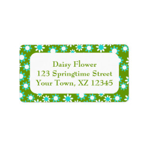 Customisable Daisies Label