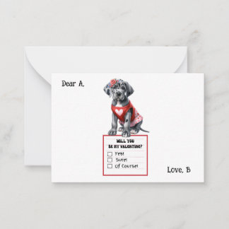 Customisable Dalmatian Dog Valentine Card
