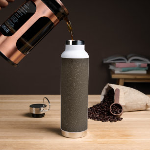 Customisable Dark Grey Speckled Water Bottle