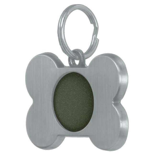 Customisable Dark Moss Noise Framed Pet Tag (Front Right)