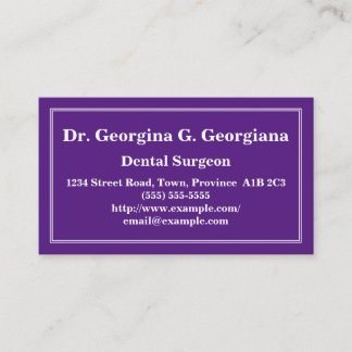 Customisable Dental Surgeon Business Card