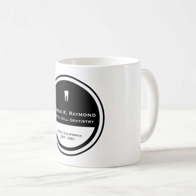 Customisable Dentistry Circle Coffee Mug (Front Right)