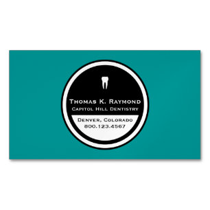 Customisable Dentistry Circle Magnetic Business Card