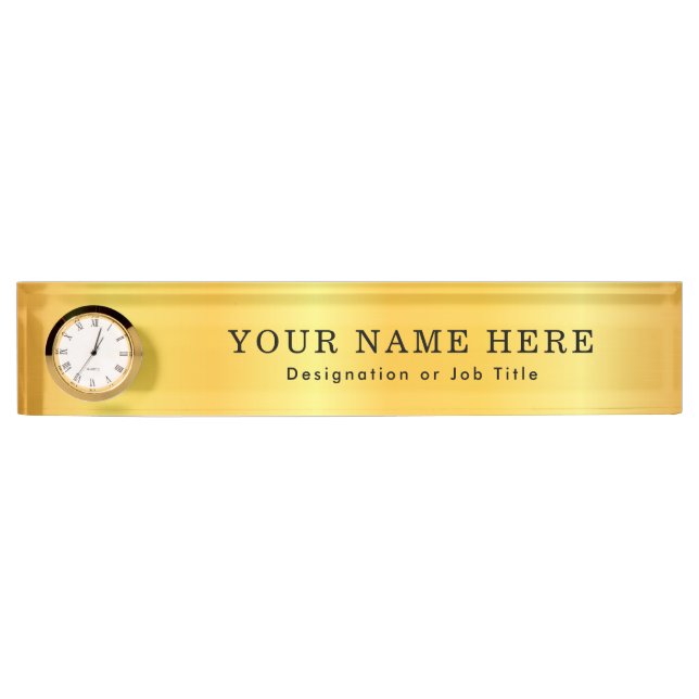 Customisable Desk Name Plate for Office (Front)