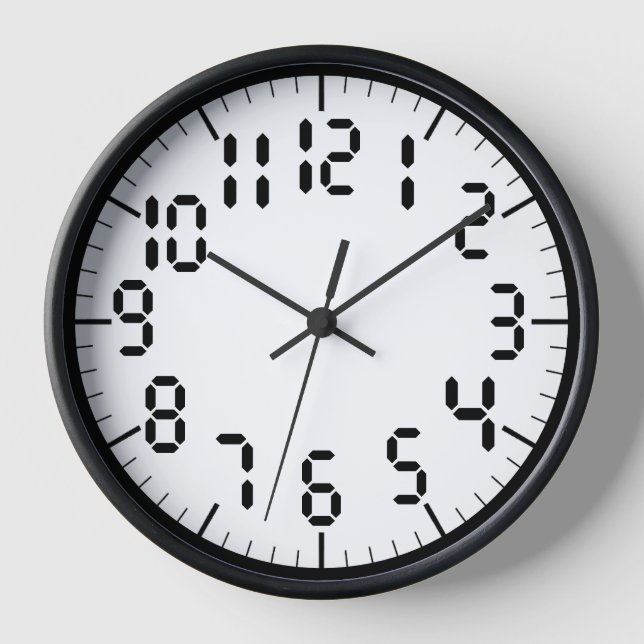 Customisable Digital Numbers Clock (Front)