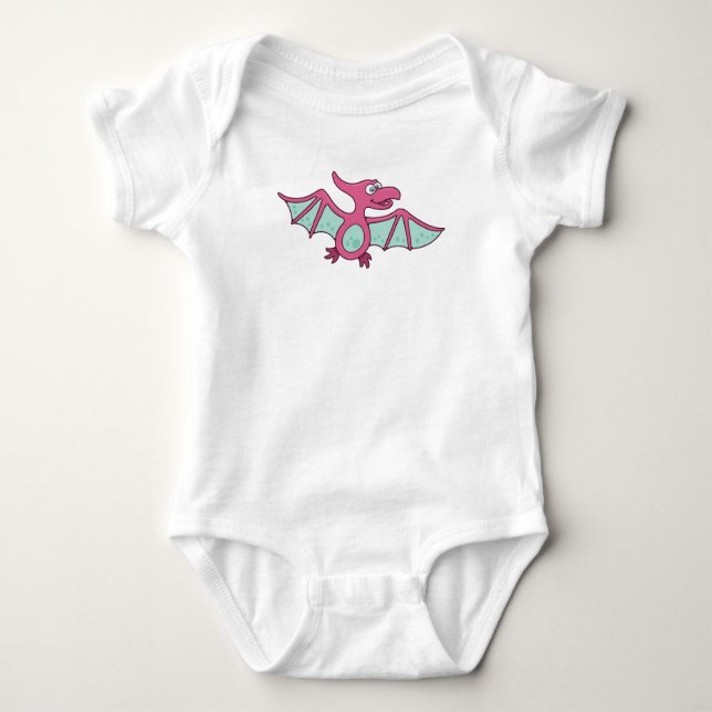 Customisable Dino Baby Bodysuit (Front)