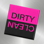 Customisable Dirty-Clean Magnet<br><div class="desc">A simple half black and half the colour of your choosing design. Change the colours to create your own "dirty-clean" design for the dish washer.</div>