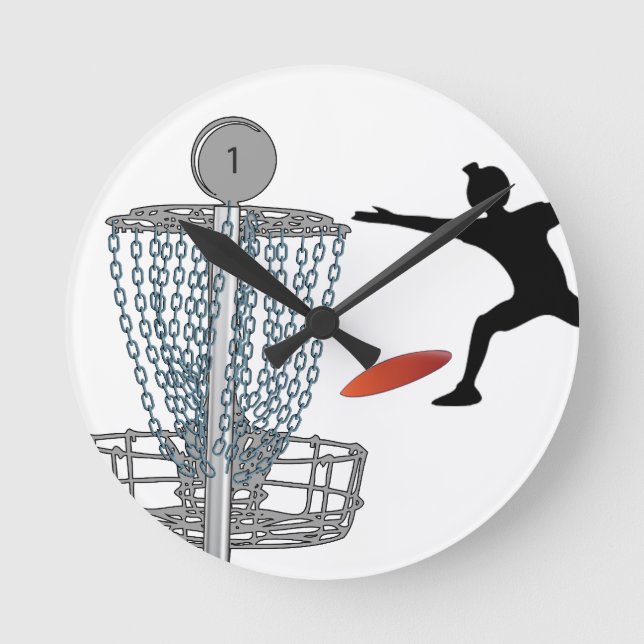 Customisable Disc Golf Throw Wall Clock (Front)