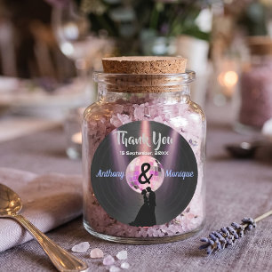 Customisable Disco Wedding Classic Round Sticker