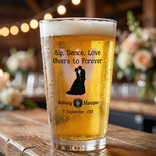 Customisable Disco Wedding Glass
