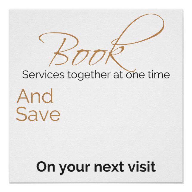 Customisable discount for multiple services poster (Front)