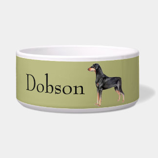 Customisable Doberman Pinscher Dog Bowl