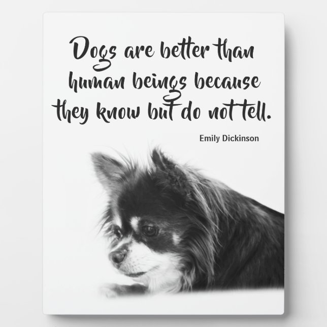 Customisable Dog & Emily Dickinson's Quote Plaque (Front)