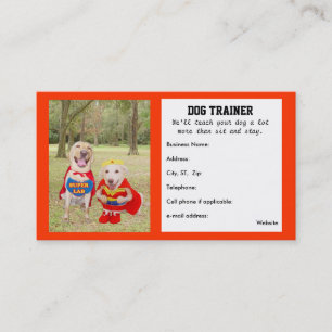 Customisable Dog Trainer's Business Card
