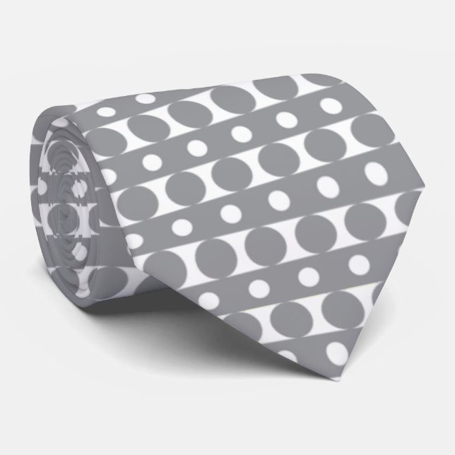 Customisable Dotted Stripes Tie (Rolled)