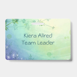 Customisable dreamy natural landscape ID badge