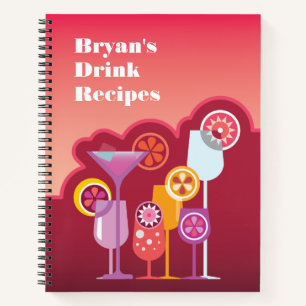 Customisable Drink Recipes Notebook