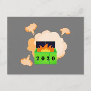 Customisable dumpster fire 2020 postcard