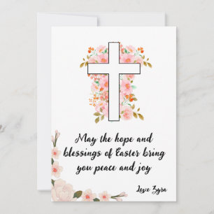 Customisable Easter Card - Hope and Blessings