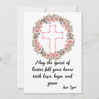 Customisable Easter Card: Love, Hope & Grace Announcement