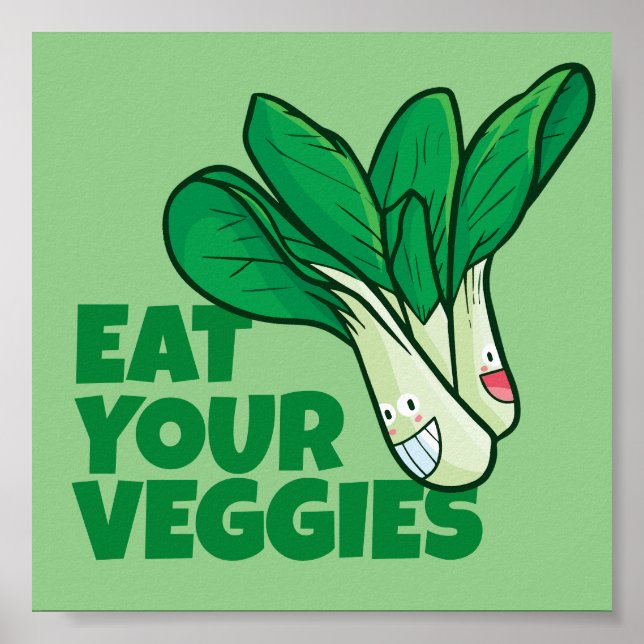 Customisable Eat your veggies - Lettuce Poster (Front)