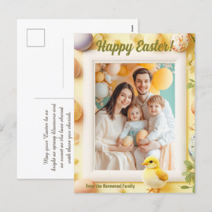Customisable 🐇Egg-stra Cute Easter Greetings Holiday Postcard